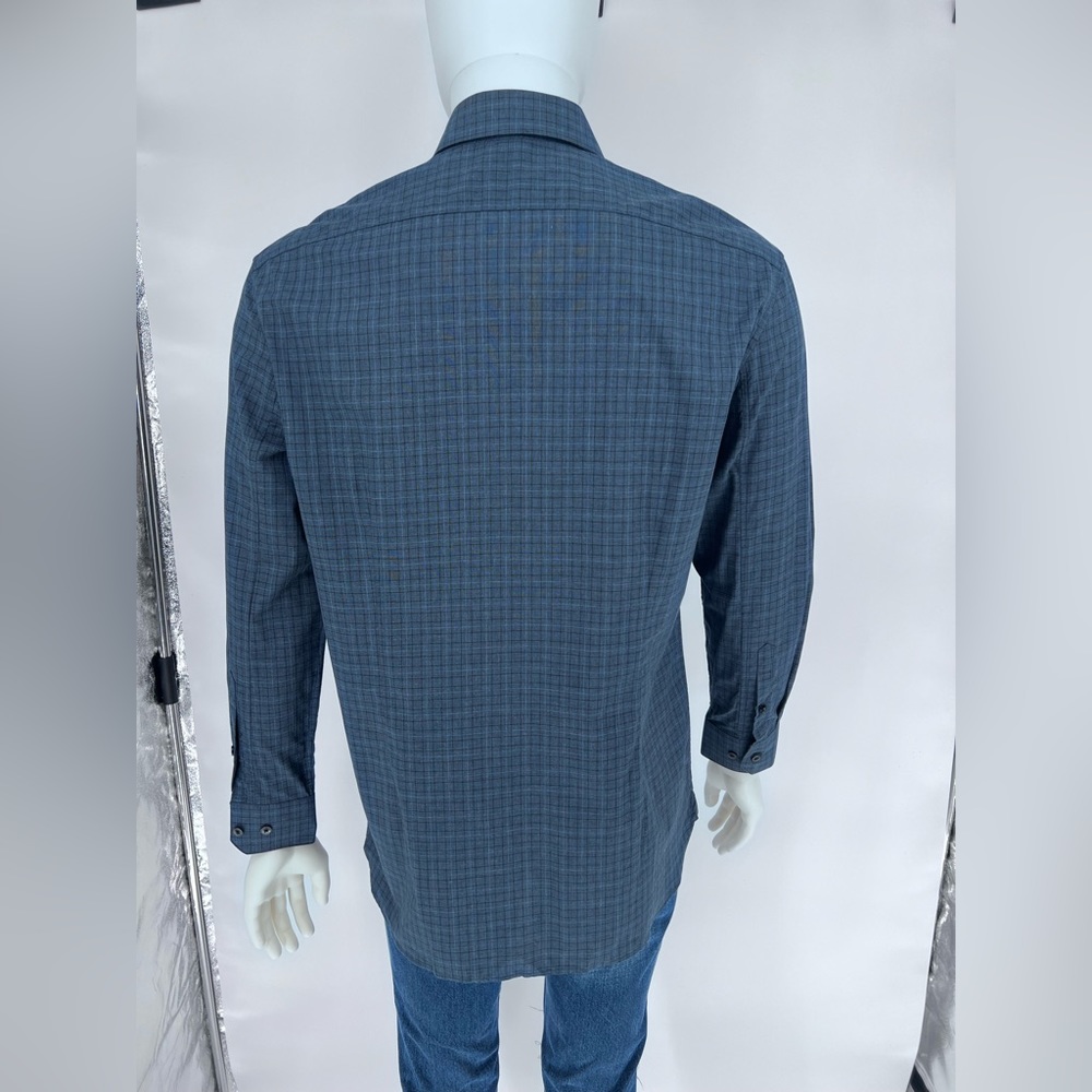 NWT John Varvatos Star USA Trim Fit Plaid Dress Shirt - Picture 6 of 16